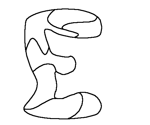 letter e colouring