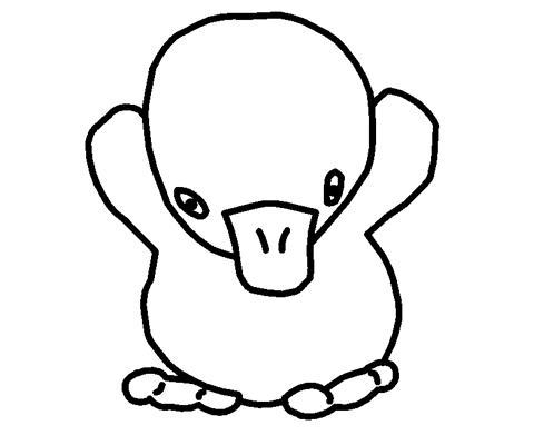 Duck Coloring on Duck Coloring Page