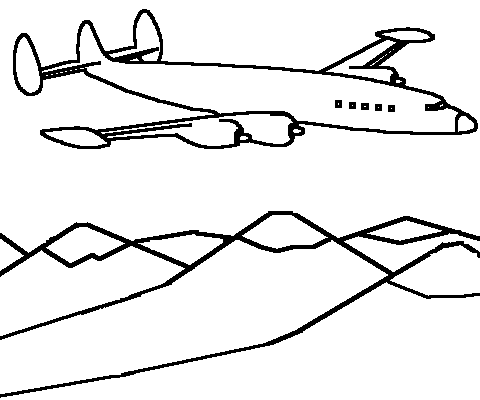 Airplane Coloring Sheets on Jet Plane Coloring Page